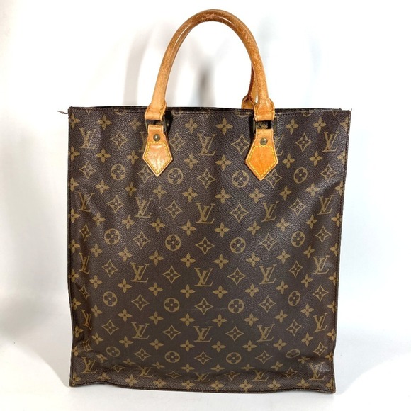 LOUIS VUITTON Handbags - LOUIS VUITTON M51140 Monogram Sac Plat Bag, Vertical Tote Handbag, Canvas, Me...